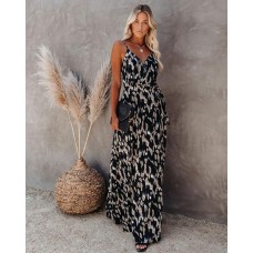 Can I Have This Dance Printed Wrap Maxi Dress
